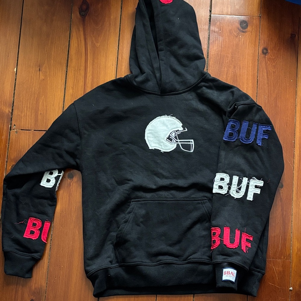 By Abigail Lee distressed Buffalo bills football hoodie